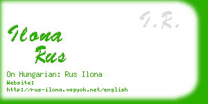 ilona rus business card